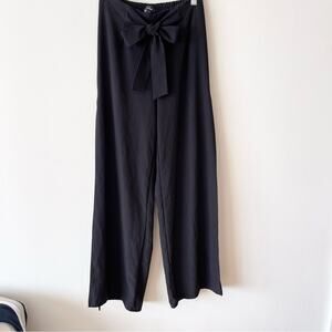 Lulus Going Places Black Wide Leg Dress Pants Open On The Sides Woman’s size S